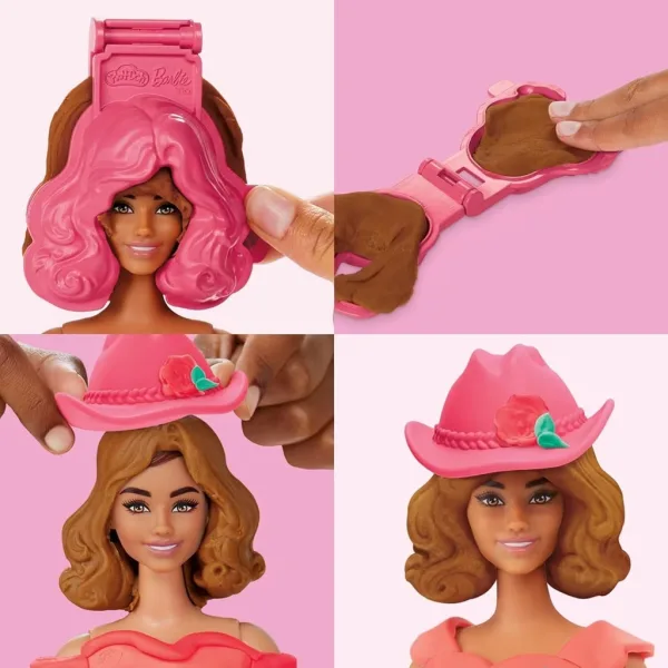 Play-Doh: Barbie Blumenmuster und Fransen Knetset – Hasbro Bild 3