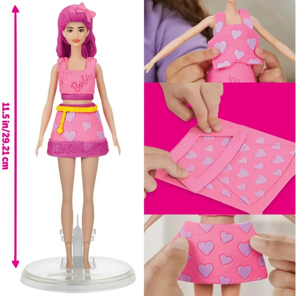 Play-Doh: Barbie Herzen und Haar-Krone Knetset mit Puppe – Hasbro Bild 4