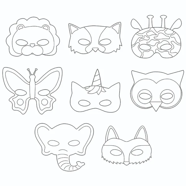 PlayBox: 16-teiliges Papiertiermasken-Set Bild 2