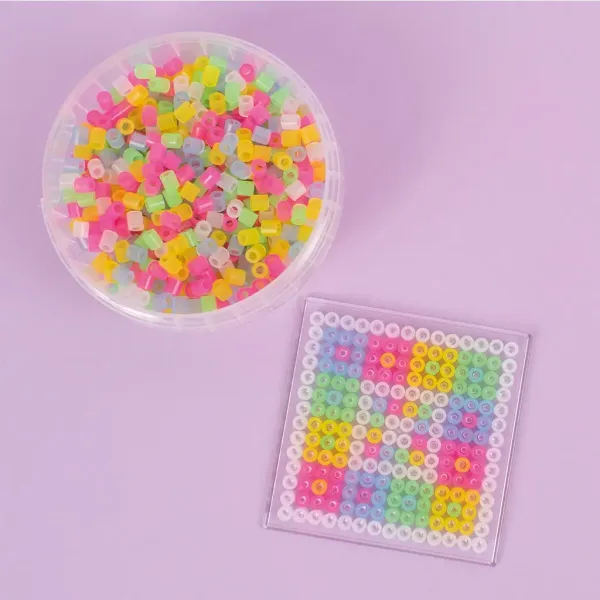 PlayBox: 5mm MIDI Bügelperlen 1000 Stück in hellen transparenten Farben Bild 2