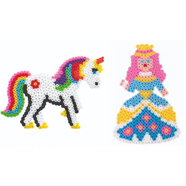 PlayBox: 9-mm-bügelperlen Basis mit Einhorn- und Prinzessinnenform, 2 Stück Bild 2