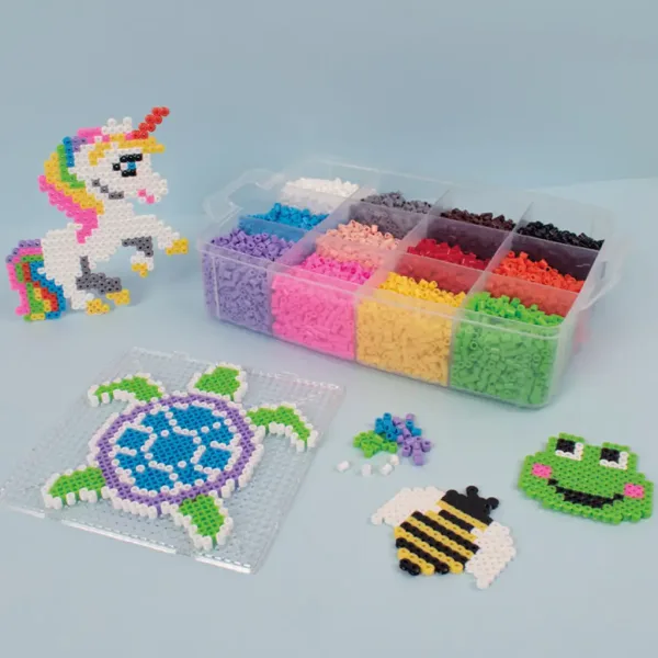 PlayBox: 5mm MIDI Bügelperlen in 12 Farben in Aufbewahrungsbox, 12000 Stück Bild 2