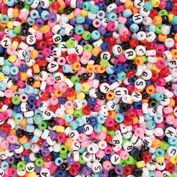 PlayBox: Mini Buchstabenperlen mit bunten auffädelbaren Perlen, 650 Stück Bild 2