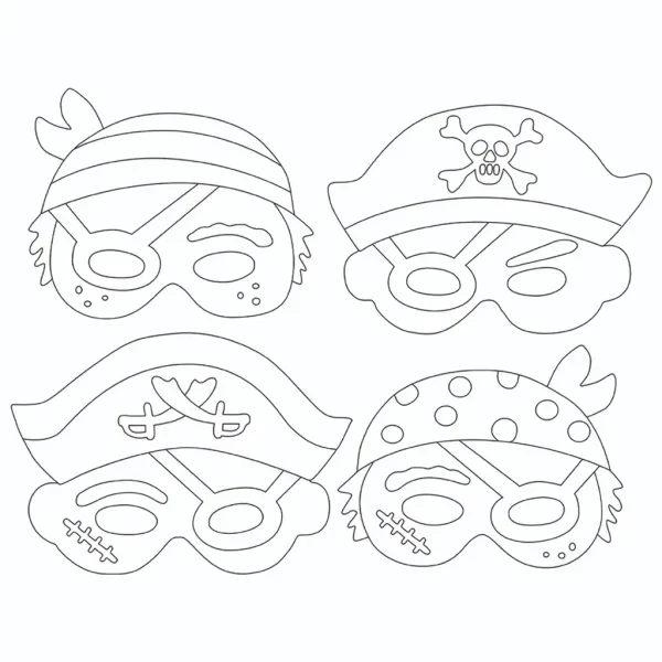 PlayBox: Piraten 12er-Set Papiermasken Bild 2