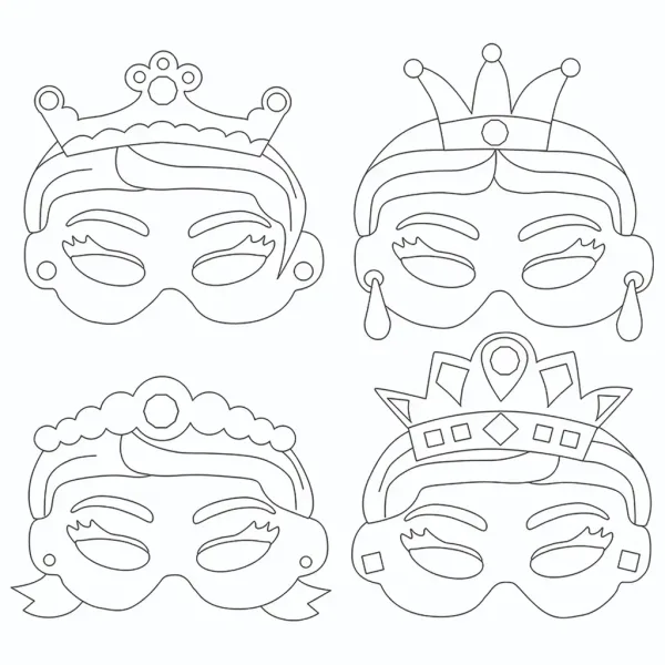 PlayBox: Prinzessinnen 12er-Set Papiermasken Bild 2