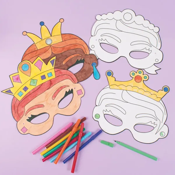 PlayBox: Prinzessinnen 12er-Set Papiermasken Bild 3