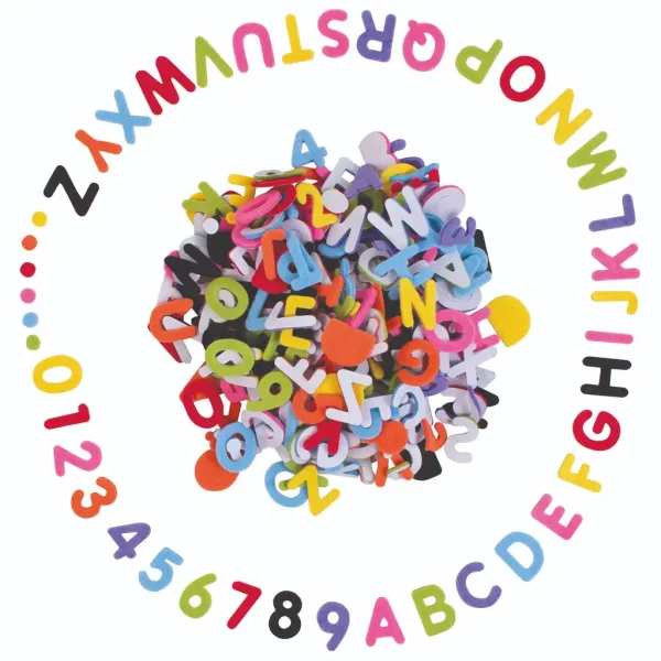 PlayBox: Selbstklebende Filzbuchstaben und -zahlen, 500er-Set Bild 2