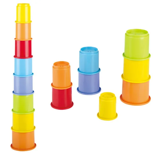 Playgo: Regenbogen-Becher-Bausatz aus recyceltem Kunststoff, 8-teiliges Set Bild 2