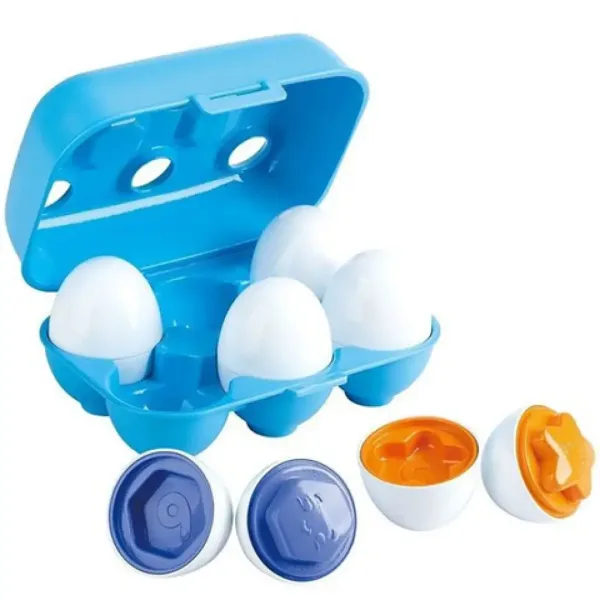 Playgo: Regenbogen-Formsortier-Eier im Eierkarton Bild 1