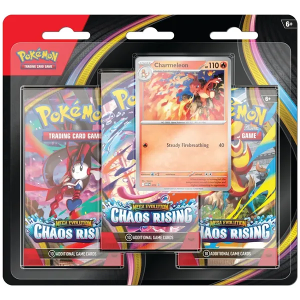 Pokémon TCG: Mega Evolution Chaos Rising, 3er-Blister Bild 1