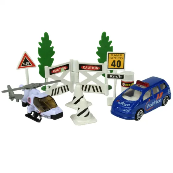 Polizei-Set: Polizeiset mit Fahrzeugen und Zubehör in verschiedenen Ausführungen 1 Stk. Bild 2