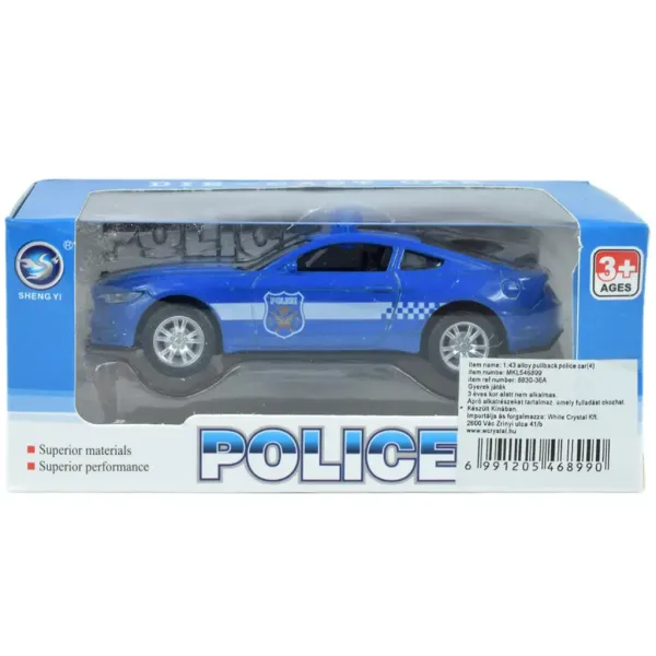 Polizeiautos: Rückziehbare Metall-Polizeiautos in verschiedenen Ausführungen, 11 cm, 1 Stück Bild 10