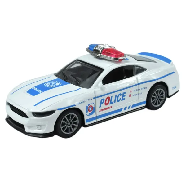 Polizeiautos: Schwungrad-Metall-Polizeiauto in verschiedenen Ausführungen 11cm 1 Stück Bild 2