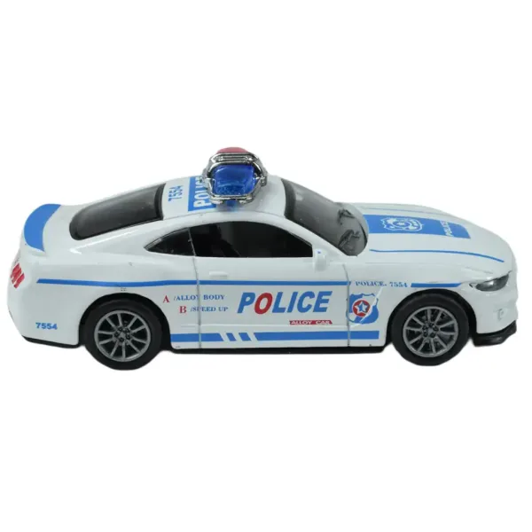 Polizeiautos: Schwungrad-Metall-Polizeiauto in verschiedenen Ausführungen 11cm 1 Stück Bild 4