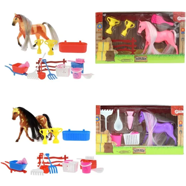 Pony-Reiterspielset mit Trophäen und Zubehör, in verschiedenen Ausführungen, 1 Stück Bild 3