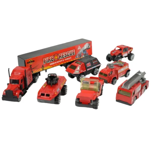 Power Driving: 7-teiliges Feuerwehr-Auto-Set Bild 2