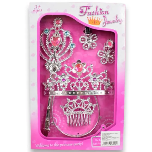 Prinzessinnen-Schönheitsset mit Tiara, Haarnadel, Ohrringen und Zauberstab Bild 6