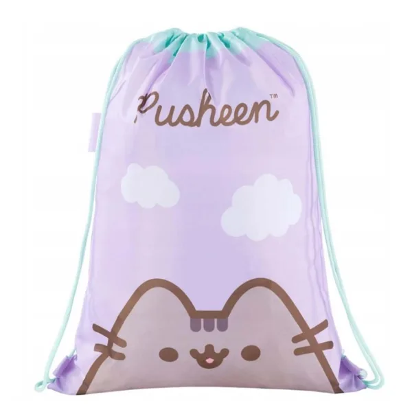 Pusheen lilafarbener Turnbeutel, Sportbeutel 43x34 cm Bild 1