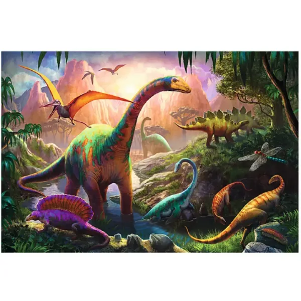 Puzzle „Im Land der Dinosaurier“ 100 Teile - Trefl Bild 2