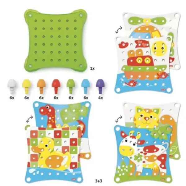 Quercetti: Jumbo Peggy 41-tlg. Steckspiel-Set Bild 4