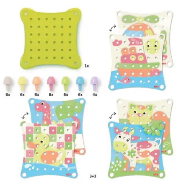 Quercetti: Play Eco Jumbo Peggy Evo 41-teiliges Set Bild 3