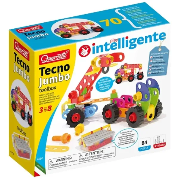 Quercetti: Tecno Jumbo Arbeitsmaschinen-Bausatz 84-teilig Bild 5