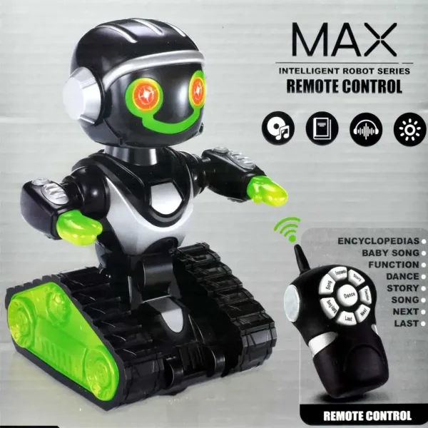 RC Interaktiver ferngesteuerter MacroBot in Schwarz-Grün mit Licht und Ton, 20 cm Bild 4