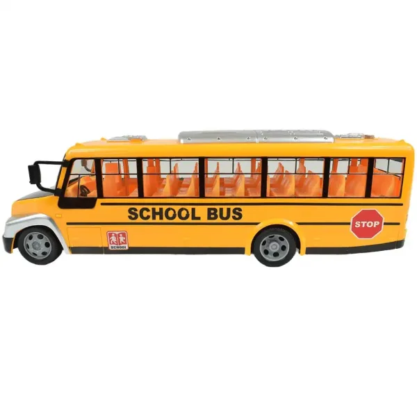 RC ferngesteuerter gelber Schulbus mit Lichteffekten und Akku 27MHz 40cm Bild 4