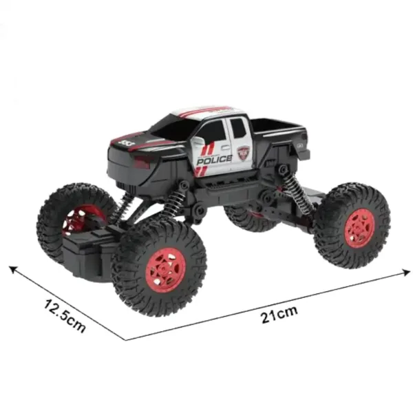 RC-ferngesteuerter 4WD-Polizei-Crawler im Maßstab 1:18, 21 cm Bild 4