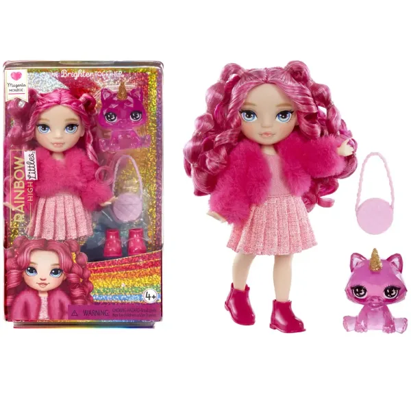 Rainbow High: Magenta kleine Schwester Puppe mit Zubehör Bild 2