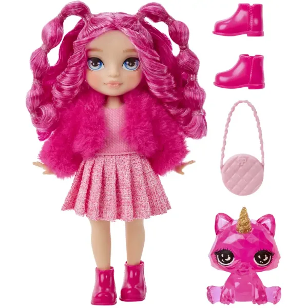 Rainbow High: Magenta kleine Schwester Puppe mit Zubehör Bild 3