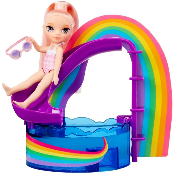 Rainbow High: Pool-Party-Spielset mit Blush Parker Puppe Bild 4