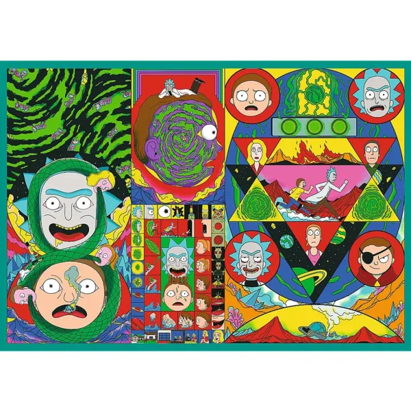 Rick und Morty Verrückte Abenteuer 4x250-teiliges Puzzle - Trefl Bild 3