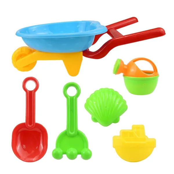 Sandspielzeug-Set mit Schubkarre, 6-teilig - Woodyland Bild 2