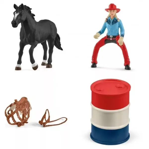 Schleich: Farm World - Fassrennen mit Cowgirl Spielset (42576) Bild 3