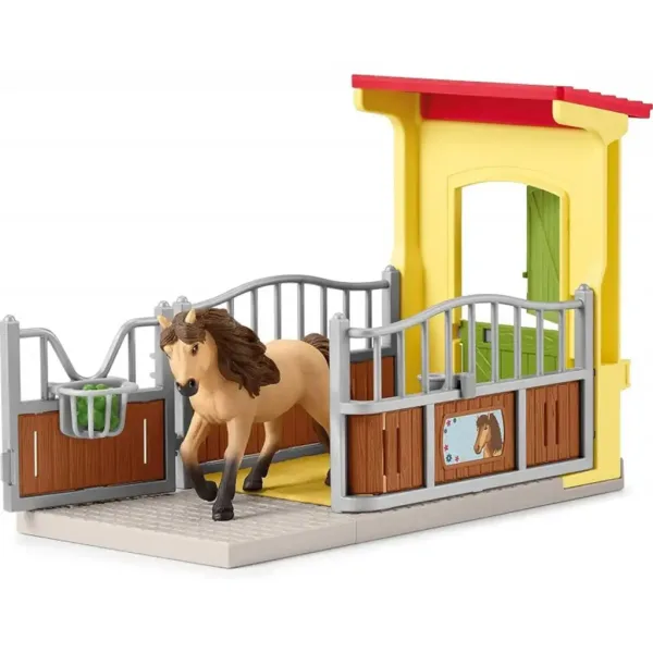 Schleich: Farm World - Pony Box Isländisches Pony Hengst Set (42609) Bild 3