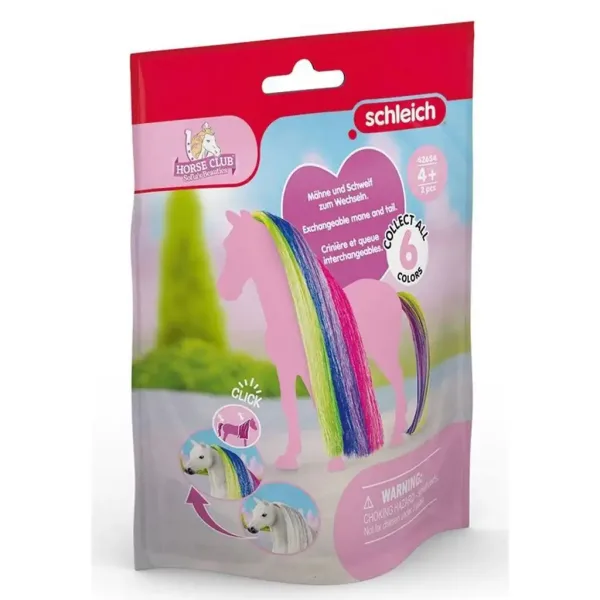 Schleich Horse Club: Sofias Schönheiten - Regenbogenfarbene Mähne und Schweif Zubehörset (42654) Bild 1