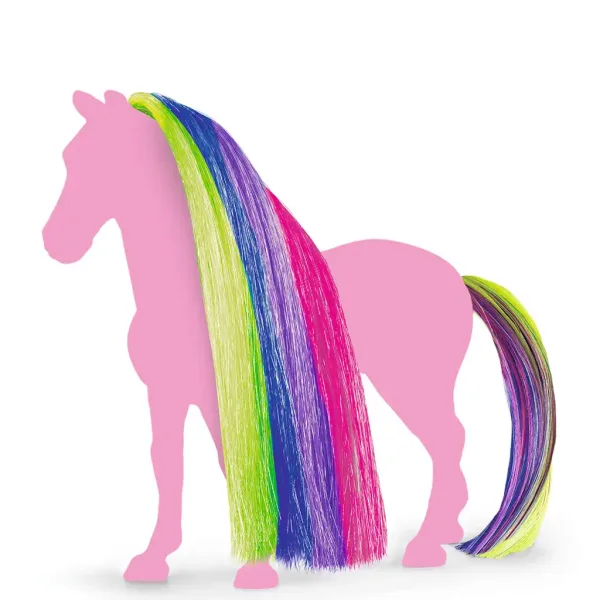 Schleich Horse Club: Sofias Schönheiten - Regenbogenfarbene Mähne und Schweif Zubehörset (42654) Bild 2