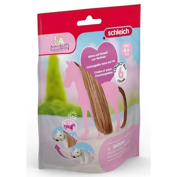 Schleich Horse Club: Sofias Schönheiten - Schokoladenfarbene Mähne und Schweif Zubehörset (42651) Bild 1