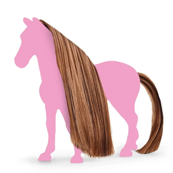 Schleich Horse Club: Sofias Schönheiten - Schokoladenfarbene Mähne und Schweif Zubehörset (42651) Bild 2