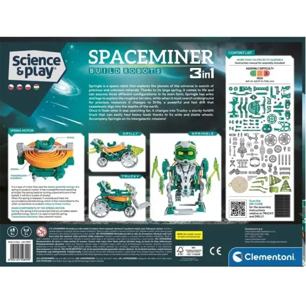 Science & Play: 3-in-1 baubare Weltraumbergbau-Roboter - Clementoni Bild 5