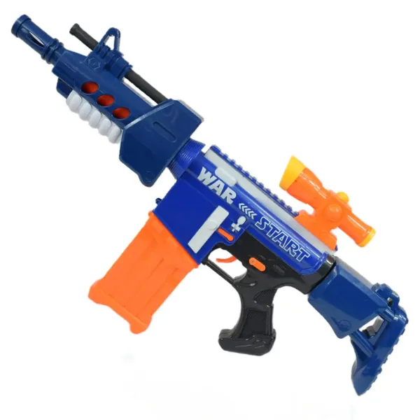 Soft Bullet Gun: Elektrische Schaumstoffpistole mit Magazin und Munition in zwei Varianten 60cm Bild 2