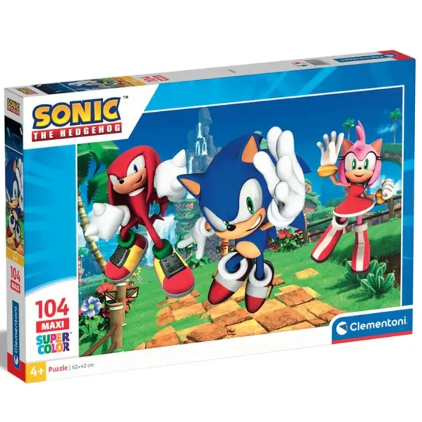 Sonic der Igel und seine Freunde 104-teiliges Maxi Supercolor Puzzle - Clementoni Bild 1