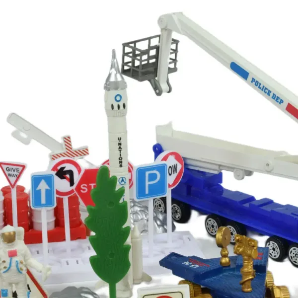 Space Team: Weltraum-Spielset mit Fahrzeugen, Satellit und Zubehör Bild 4