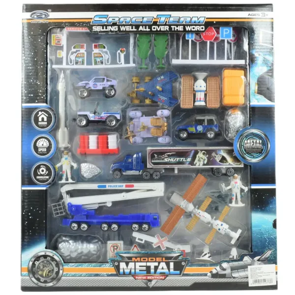 Space Team: Weltraum-Spielset mit Fahrzeugen, Satellit und Zubehör Bild 7