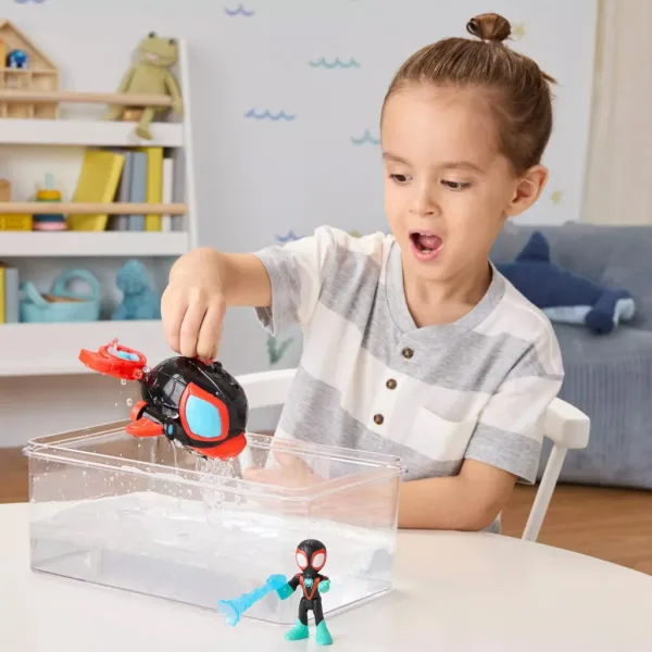 Spidey und seine Super-Freunde: Waterwebs-Figuren und farbwechselnde Fahrzeuge – Spin Dolphin – Hasbro Bild 4