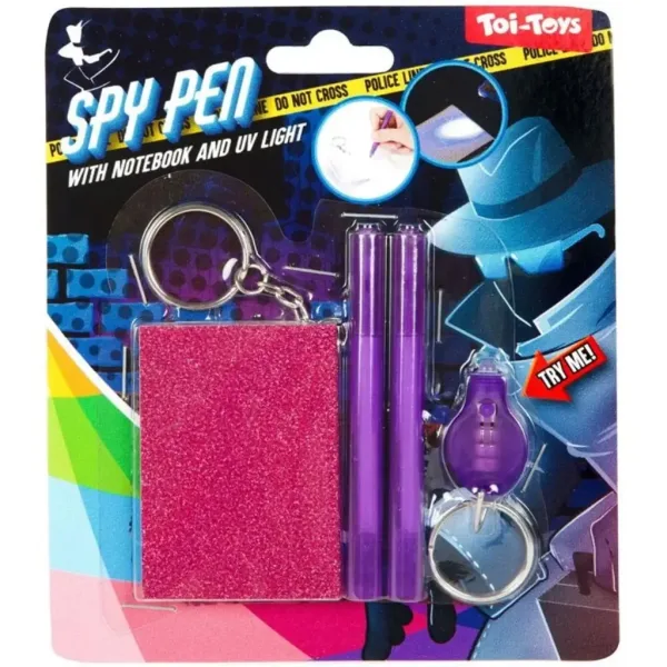 Spionage-Tagebuch-Schlüsselanhänger-UV-Spielset
