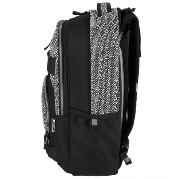 Spirit: Campus schwarz-weiße, abgerundete Schultasche, Rucksack 46x32x19cm Bild 2