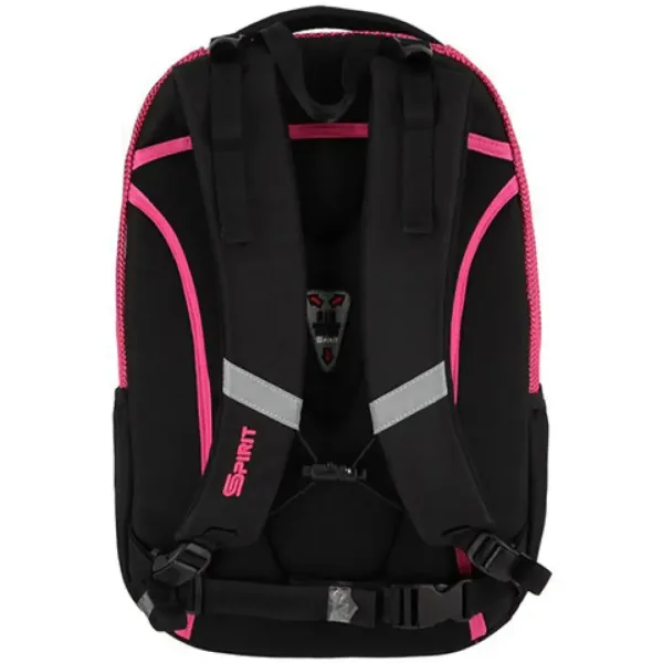 Spirit: Campus schwarzer und pinker Schulranzen mit abgerundeten Formen, Rucksack 46 x 33 x 22 cm Bild 2