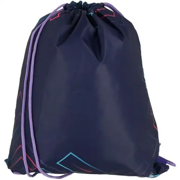 Spirit: Color Lines Schultasche, Rucksack mit bunten Linien auf lila Grund, 4-teiliges Set, 41x20x32 cm Bild 3